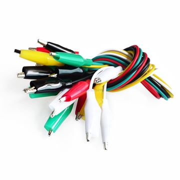 Foto de Cables de pruebas, tipo cocodrilo, 5uds en 5 colores