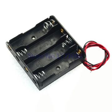 Foto de Base de baterías, 4 pilas, modelo AA, sin conector, portapilas