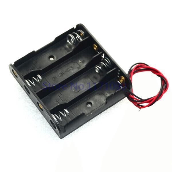 Foto de Base de baterías, 4 pilas, modelo AA, sin conector, portapilas