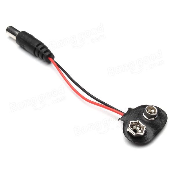 Adaptador pila 9V a DC Jack