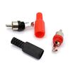 Conector RCA macho, , 1 rojo y 1 negro