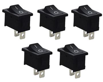 Interruptores 10x15mm, 3A/250V, on/off 5 uds