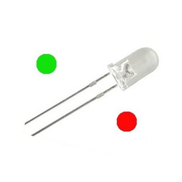 LED Bicolor 3mm, Rojo-Verde, 10uds