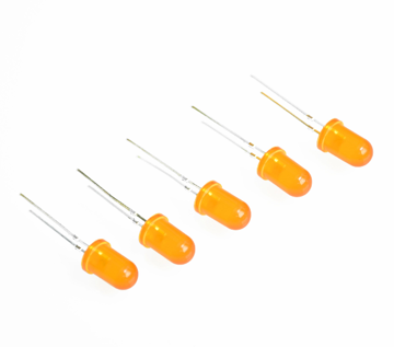 LED amarillo de 5mm, 4,5-30V (25uds)