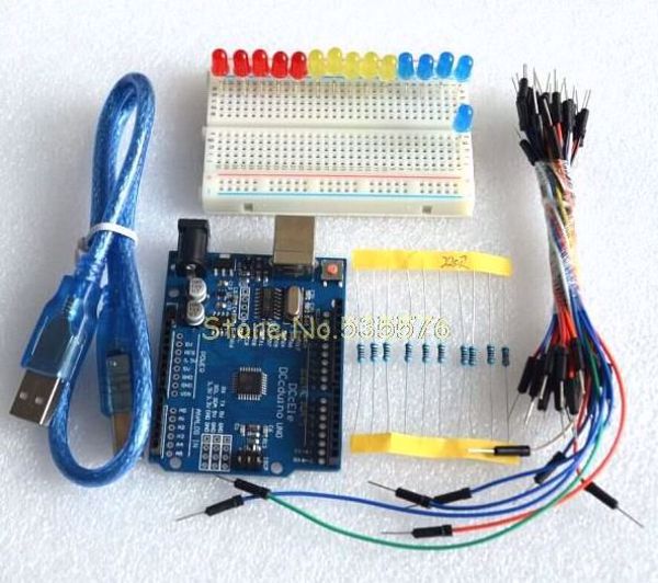 Kit Arduino UNO R3, básico, en caja de plástico