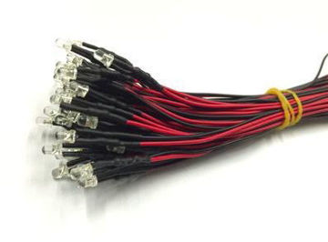 Diodo LED de 5mm blanco, cableado