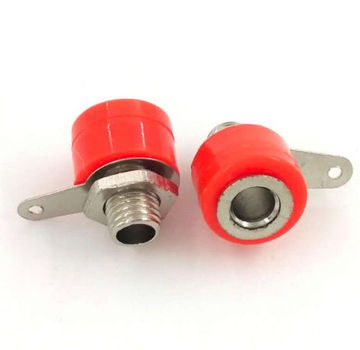 Conector banana, Hembra, de 4mm, 4uds rojas