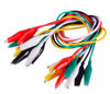 Cables de pruebas, tipo cocodrilo, 10uds en 5 colores