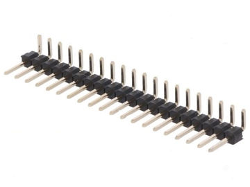 Tira de pines dupont macho conexion lateral de 20 pines, 2,54mm, 5uds