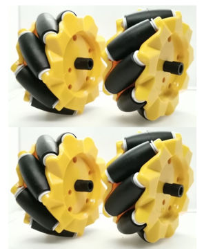 Juego de 4 Ruedas de 80mm, (2 izquierdas y 2 derechas)