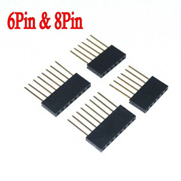 Conector hembra para Arduino de 6 y 8 pines, 8uds, 4 de 6 y 4 de 8