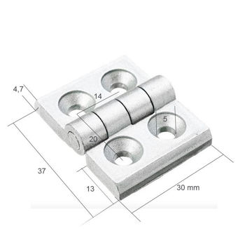 Bisagra 20x20 para perfil de aluminio