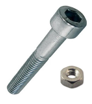 Tornillo M4 de 6mm, con tuerca, 20uds de cada