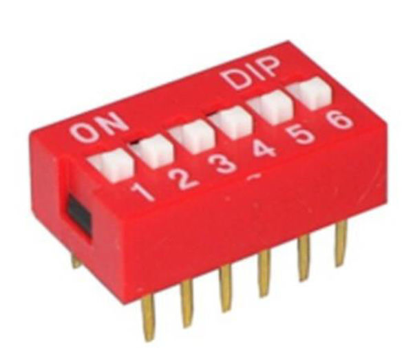 Selector DIP de 6 pines, 2uds