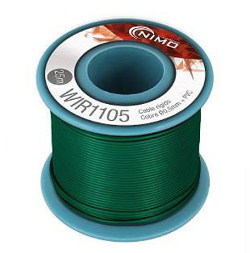 Cable rígido AWG24, hilo de 0,5mm, 25mts Verde