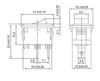 Interruptores 19x13mm, 3A/250V, on/off 5 uds