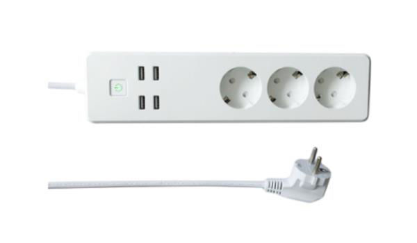 Base inteligente 3 tomas - 4 USB R4028
