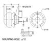 Pulsador de 12mm