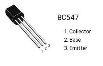 Transistor BC547, 45V, 100mA