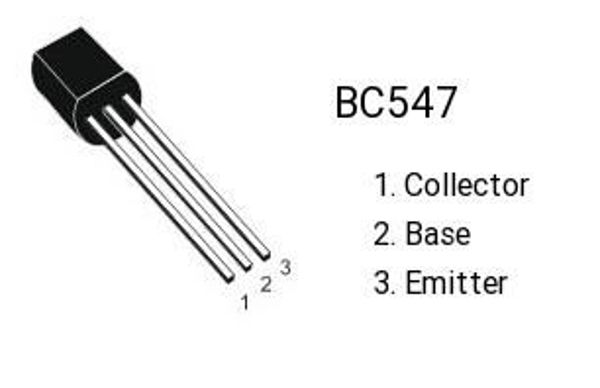 Transistor BC547, 45V, 100mA