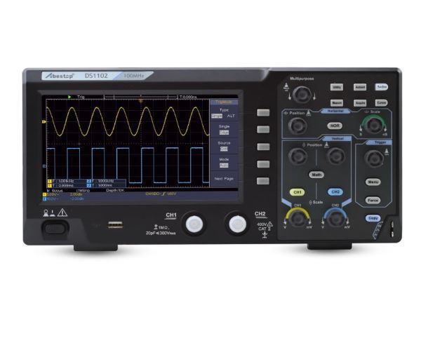 Osciloscopio digital de 100Mhz, ligero y portatil, pantalla de 7"