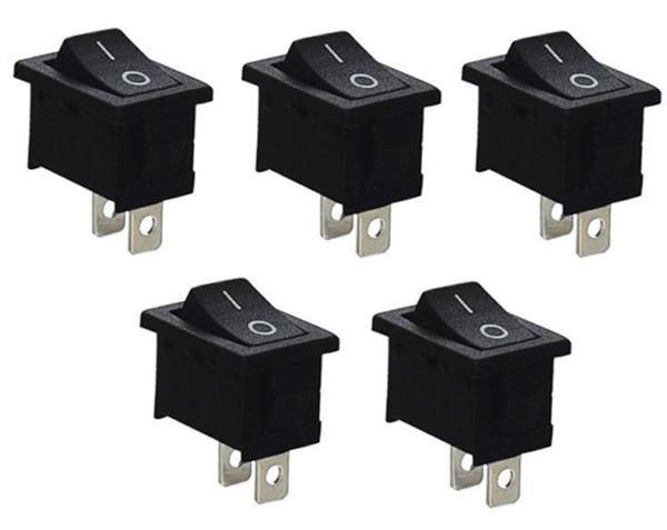 Interruptores 10x15mm, 3A/250V, on/off 50uds
