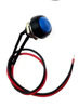 Pulsador de 12mm, AZUL, con cable de 20cm