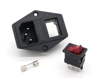 Conector de alimentación hembra con interruptor